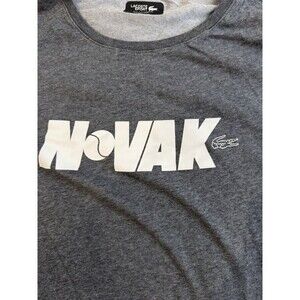 Lacoste Sport Ultra Dry Novak Djokovic T-Shirt Men’s Size XL Gray Crew Neck